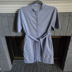 Everlane Cotton Short-Sleeve Shirt Dress Light Blue, Size 00 (fits 00,0,2)